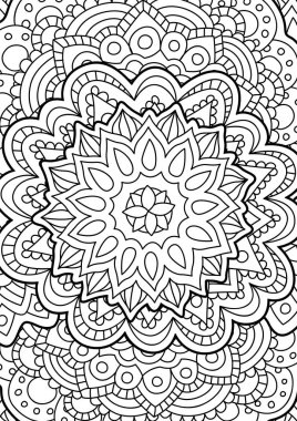 Boyama kitabı sayfası soyut Hat sanatı ile