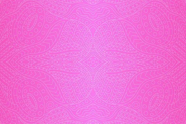 Hermoso fondo rosa con arte lineal abstracto — Vector de stock