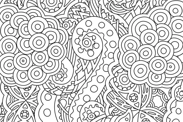 Zen kunst pagina met abstracte lineaire patroon — Stockvector
