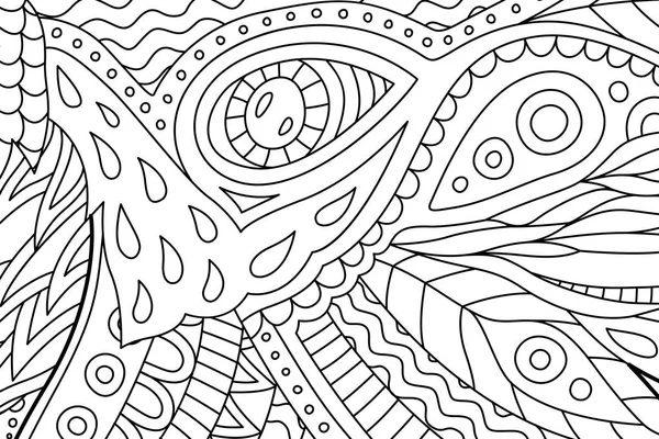 Página del libro para colorear con hermoso patrón abstracto — Vector de stock