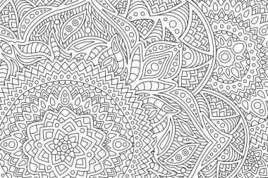 Yetişkin kitap sayfa soyut desen ile boyama