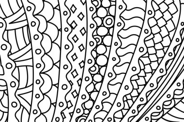 Boyama kitabı sayfaları için siyah beyaz desen
