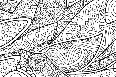 Siyah ve beyaz doğrusal desen ile Zen sanatı