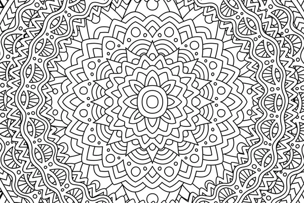 Boyama kitabı için doğrusal siyah beyaz desen