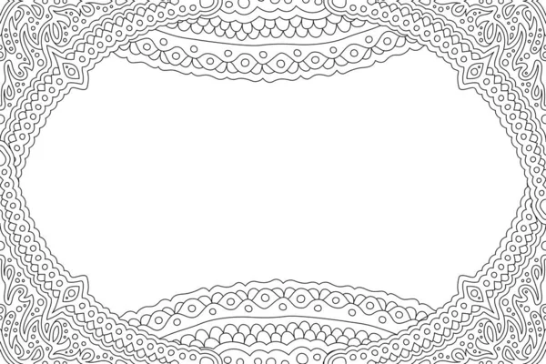 Coloring book page with border and copy space — Stock Vector