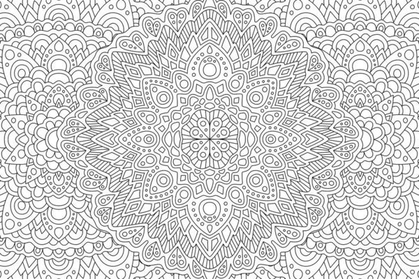 Livre de coloriage adulte avec motif oriental — Image vectorielle