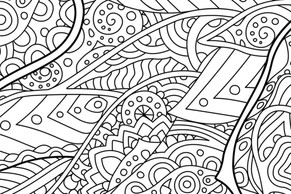 Coloring book page with black and white pattern — Stock Vector