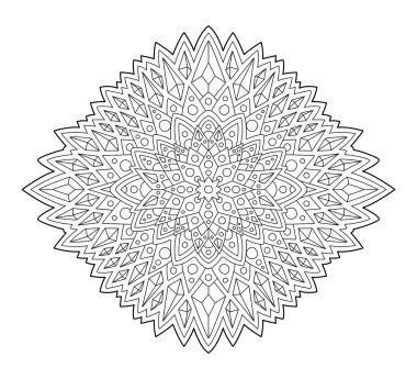 Tek renkli soyut doğrusal desenli Zen sanatı