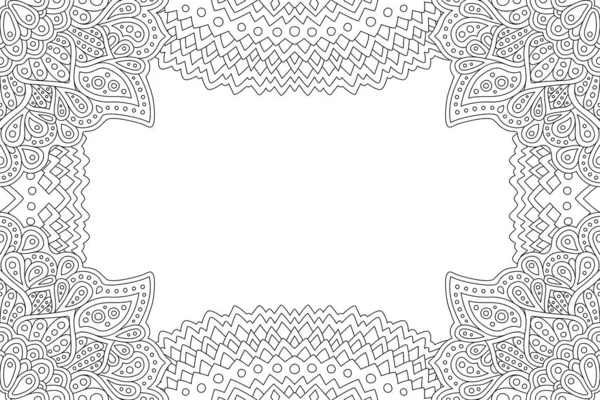 Kopya alanı ile boyama kitabı sayfası için çerçeve