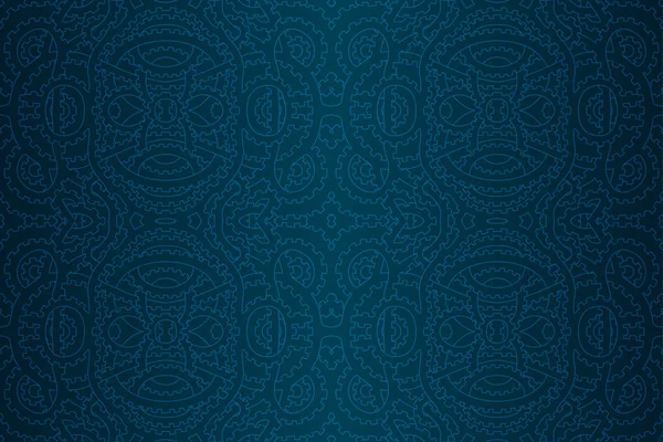 Голубой паровой панк-безмордовый узор с — стоковый вектор