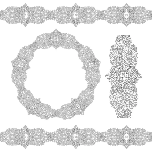 Gedetailleerde lineaire cliparts voor kleurboek pagina — Stockvector