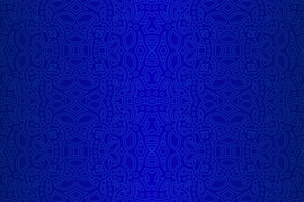 Arte con patrón abstracto inconsútil lineal azul — Vector de stock