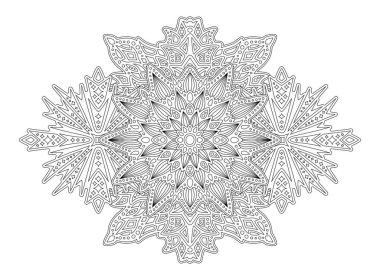 Boyama kitabı sayfası için soyut doğrusal desen