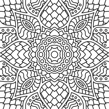 Boyama kitabı için seamless modeli siyah beyaz