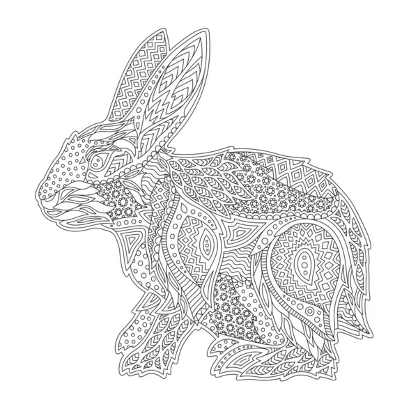 Stilize tavşan ile boyama kitabı için Sanat