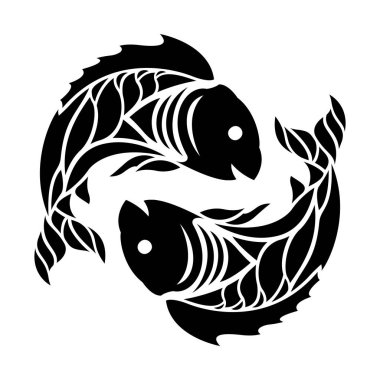 Burç balık ile Kabile dövme sanatı