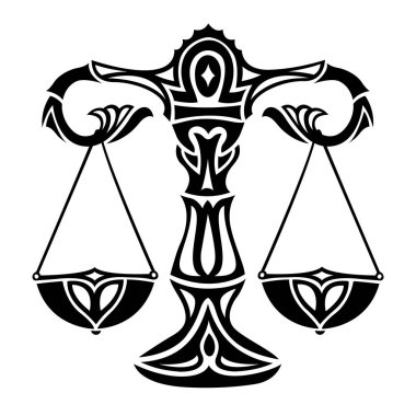 Güzel retro ölçekler ile siyah dövme sanatı