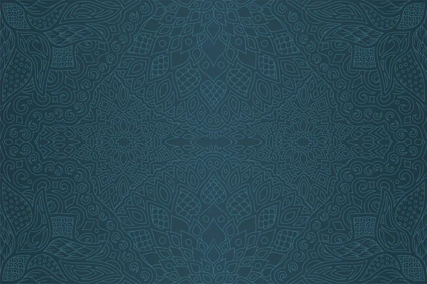 Arte colorido abstracto azul con patrón lineal — Vector de stock