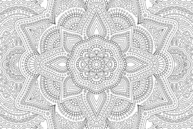 Soyut desenli yetişkin boyama kitabı sanatı