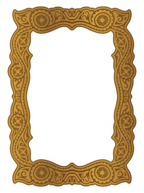 Altın dikdörtgen kenarlıklı sanat ve boşluk kopyala