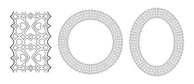 Doğrusal desenler ve kalpli boya fırçası