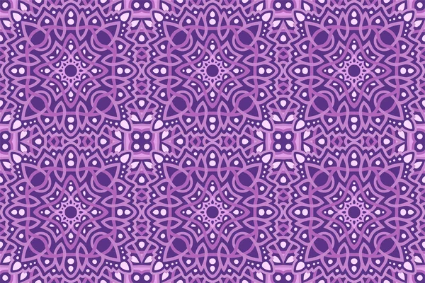 Hermoso Fondo Tela Violeta Con Patrón Baldosas Sin Costura Abstracta — Vector de stock