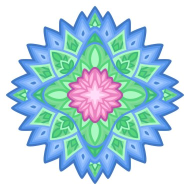 Pembe dekoratif çiçekli güzel, izole, renkli çiçek deseni.