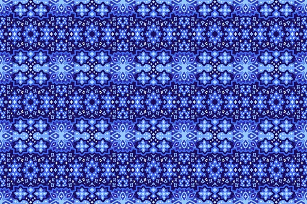 Hermoso Fondo Azul Tela Con Mano Estrellada Dibujado Patrón Abstracto — Vector de stock
