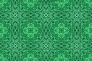 Yeşil ağ arkaplanı, yapraklı, soyut, pürüzsüz bir desen.