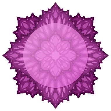 Beyaz arkaplanda izole edilmiş güzel bir illüstrasyon kopyalama alanı ile koyu mor soyut desen