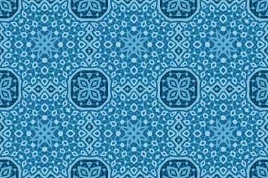 Soyut geometrik dikişsiz desenli güzel mavi web arkaplanı