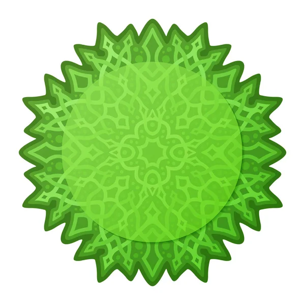 Krásná Ilustrace Izolované Bílém Pozadí Zelené Abstraktní Vzor Kopírovacím Prostorem — Stockový vektor