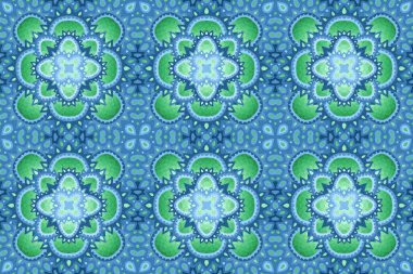 Soyut doğu dikişsiz kiremit desenli güzel renkli bir ağ arkaplanı