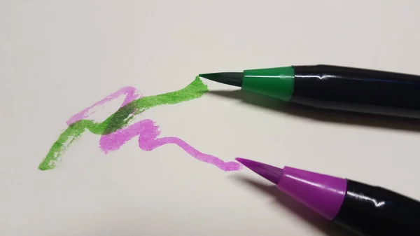 Colored Brush Pen Scribble — Stock Photo, Image