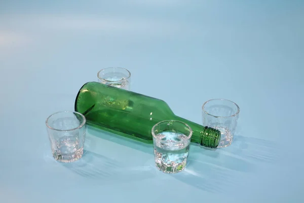 Clear Soju Soju Glasses — Stock Photo, Image