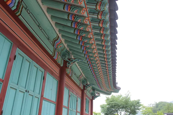 Tradycyjny Koreański Budynek Pięknym Dancheong — Zdjęcie stockowe