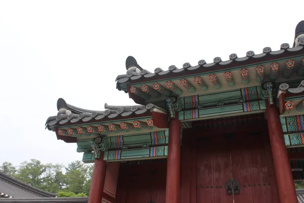 Традиційна Корейська Будівля Красивою Dancheong — стокове фото