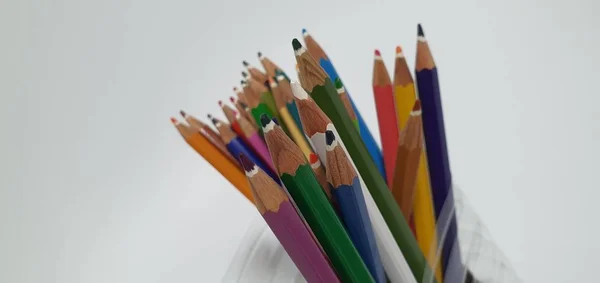 Collection Colored Pencils Various Colors — Stock Photo, Image