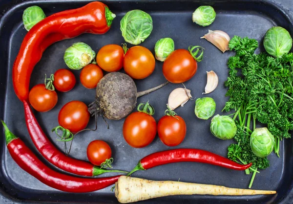 Verduras Frescas Fondo Verduras Colores Vegetales Saludables Surtido Verduras Frescas — Foto de Stock