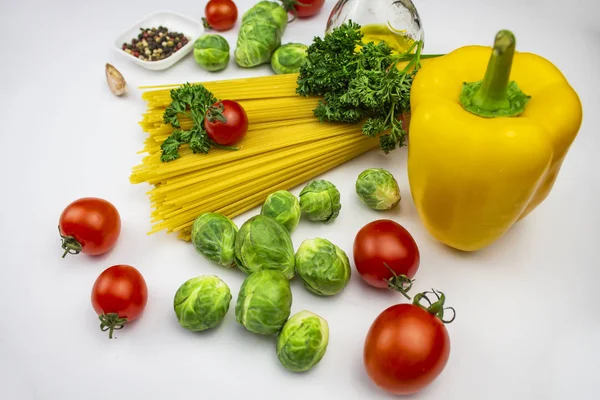 Verduras Frescas Fondo Verduras Colores Vegetales Saludables Surtido Verduras Frescas — Foto de Stock