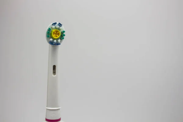 Electric Toothbrush Closeup Mocap Isolated White Background Copy Space — Stock Photo, Image