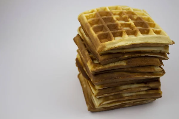 Waffle Put Background Isolate Tasty Waffle Copy Space — Stock Photo, Image