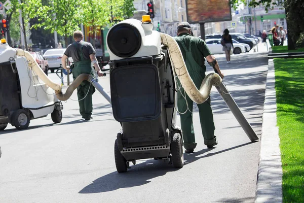 Street cleaning. manufacturing vacuums. Cleaning in the street.