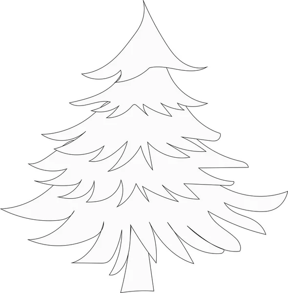 Vektorová Ilustrace Stromku Zdobených Vánocemi Tisk Šťastný Nový Rok Vektorová — Stock fotografie