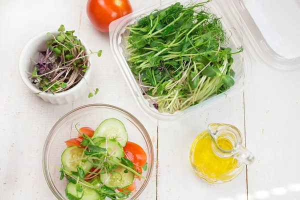 Ensalada Ensalada Verduras Ensalada Vegetal Primavera Ensalada Verduras Frescas Con — Foto de Stock