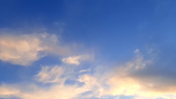 Niebieskie Niebo Tle Kolorowe Błękitne Niebo Niebiański Krajobraz Niebo Zachmurzone — Wideo stockowe