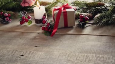 Geleneksel Şükran Günü yemeği. Taze geleneksel turta ve tavuk. Şükran Günü konsepti. Noel ya da yeni yıl. Yukarıdan görünüm.