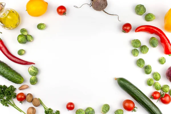 Verduras Caseras Verduras Orgánicas Frescas Verduras Del Jardín Vegetales Coloridos — Foto de Stock