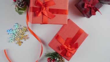 Yassı Noel. Noel arkaplanı şenliği. Yeni yıl ve Noel. Noel kartı geçmişi.