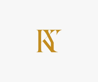 modaya uygun modern logo yaratıcı tipografi harflerle Ky 